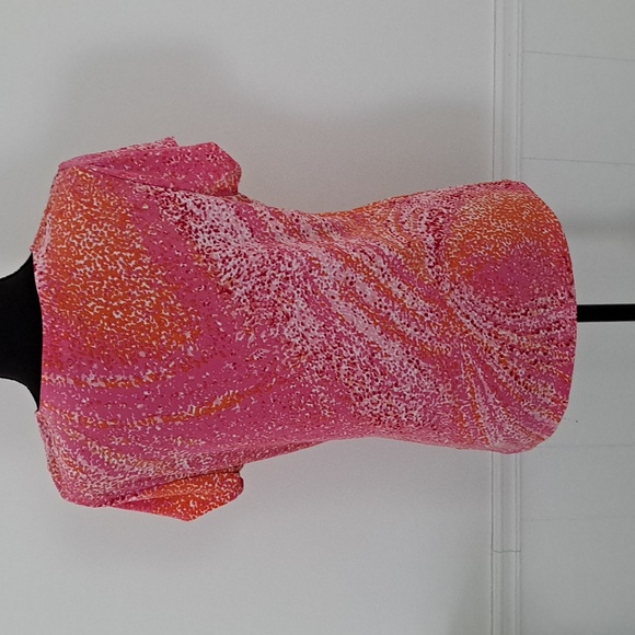 CHAPS CLASSICS sleeveless v-neck multi color tank top, Size L - Picture 3 of 5